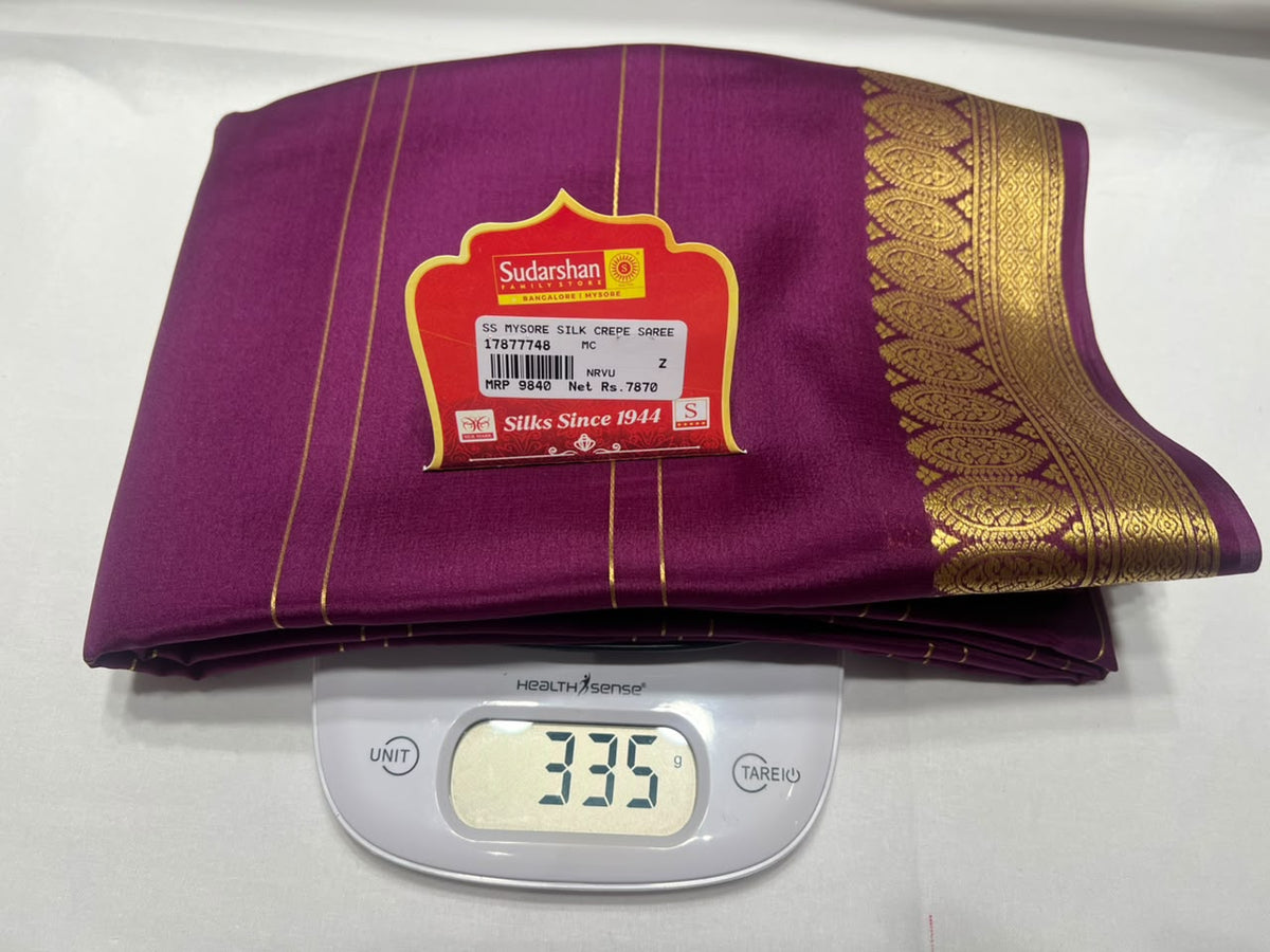 Pure Mysore Silk Saree ( 60 Grams )