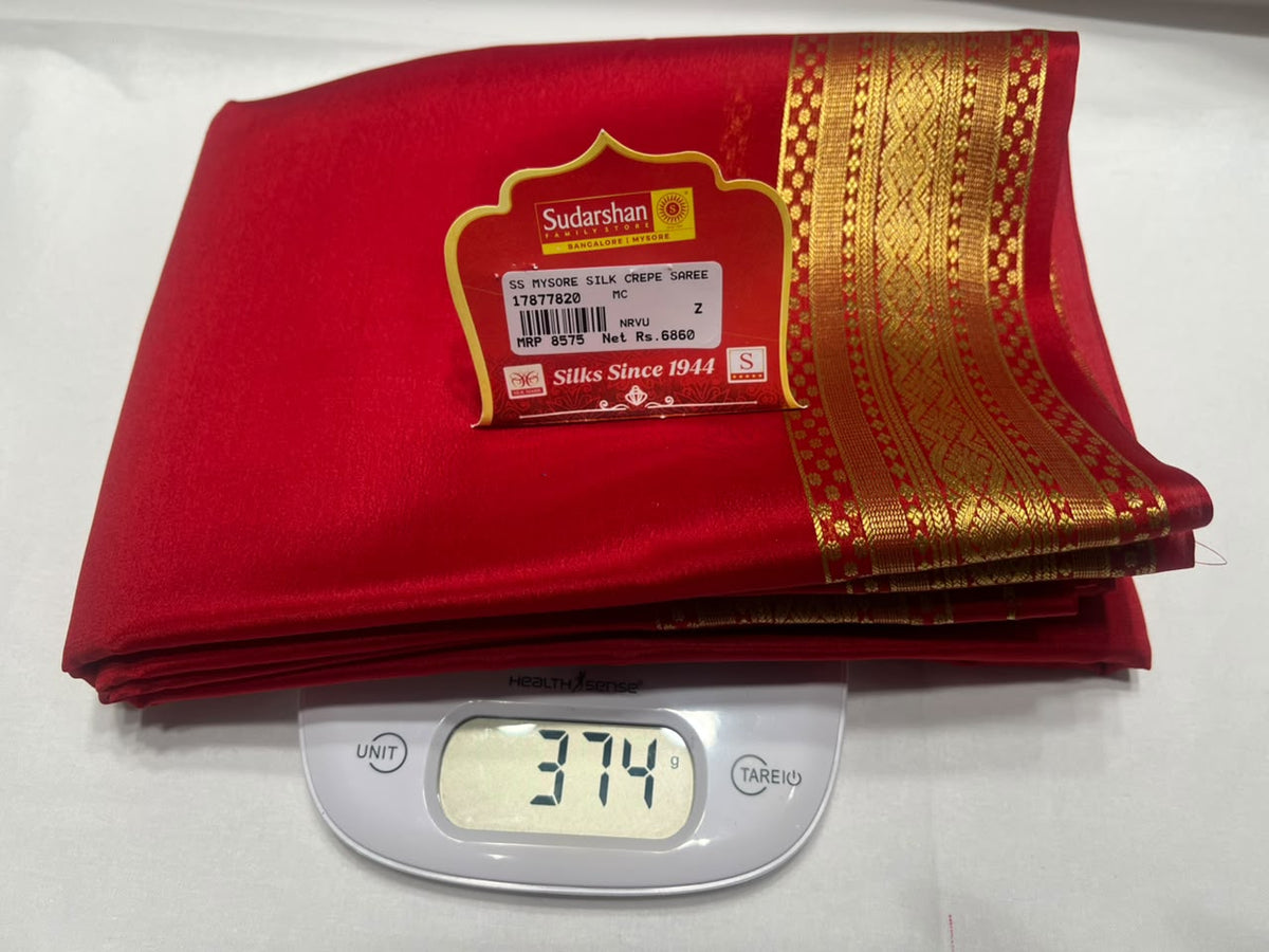 Pure Mysore Silk Saree ( 60 Grams )