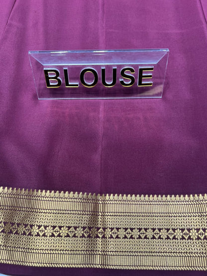 Pure Mysore Silk Saree.