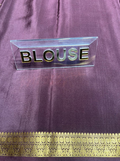 Pure Mysore Silk Saree.