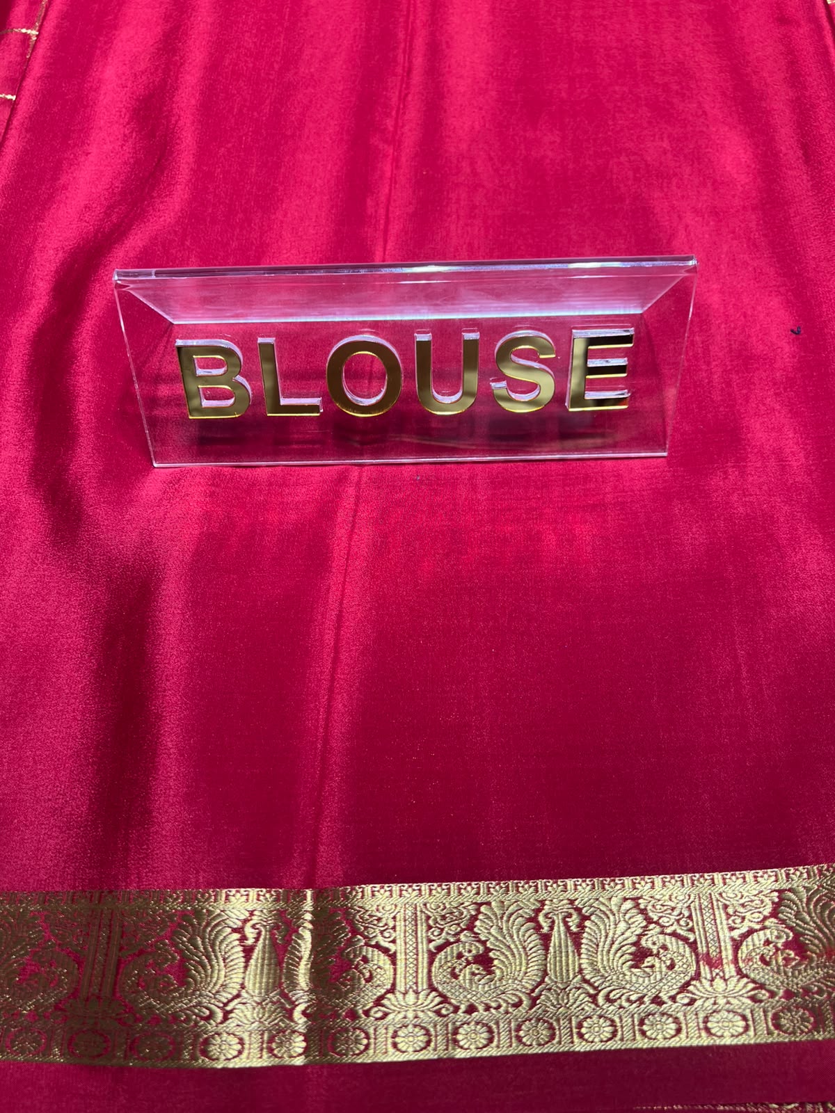 Pure Mysore Silk Saree.