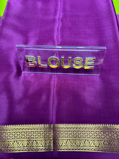 Pure Mysore Silk Saree.
