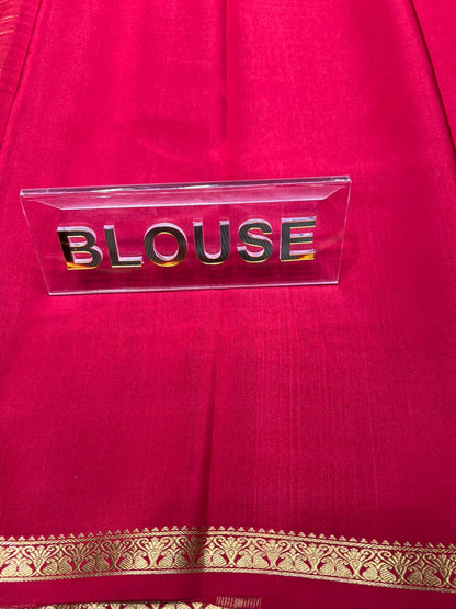 Pure Mysore Silk Saree.