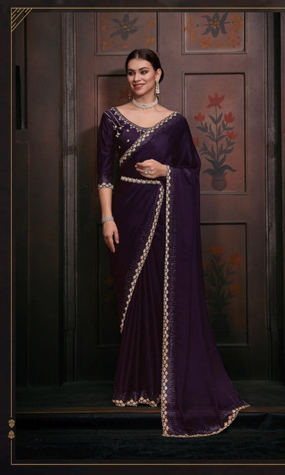 Georgette Silk saree