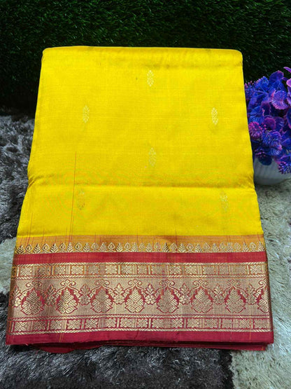 Pure Kanchipuram Silk Saree 9 Yards.