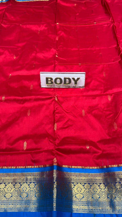 Pure Kanchipuram Silk Saree 9 Yards.