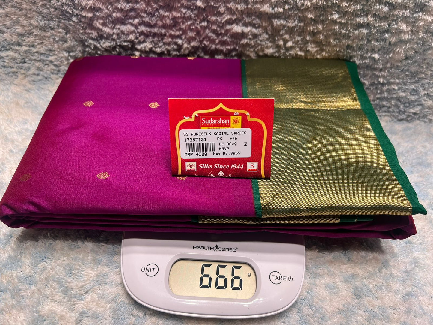 Pure kadial Silk Saree.