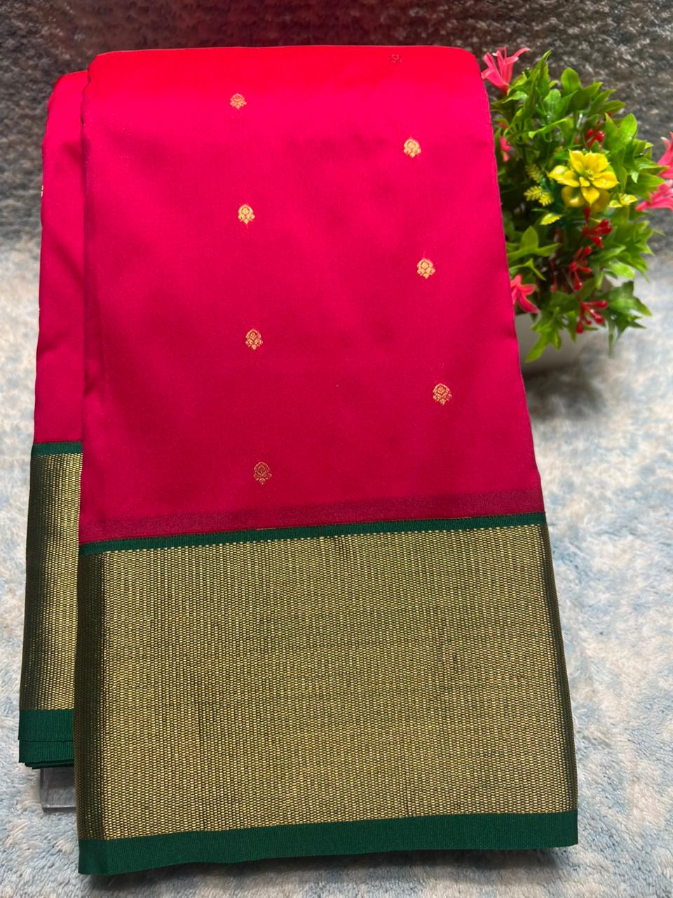 Pure kadial Silk Saree.