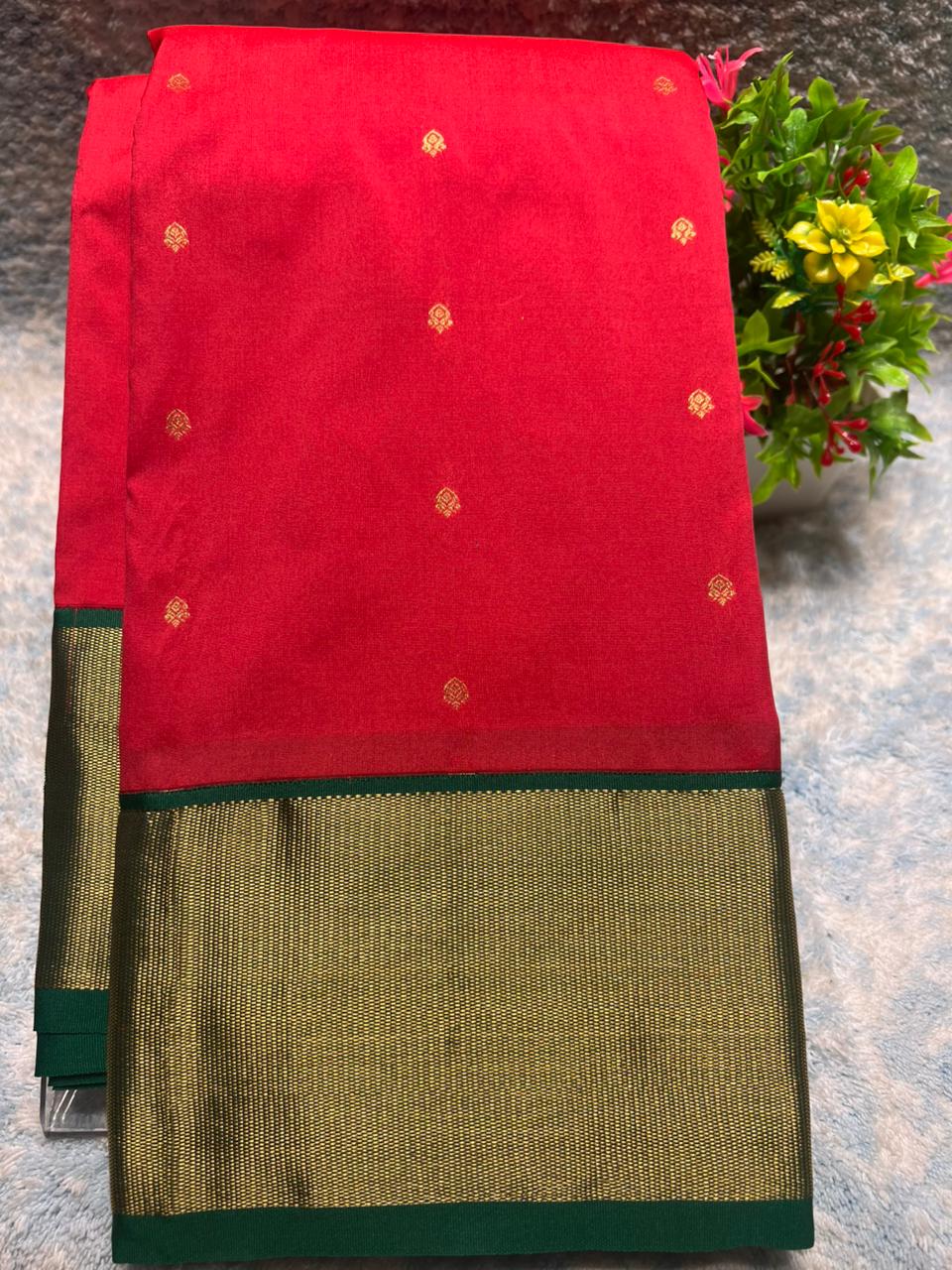 Pure kadial Silk Saree.