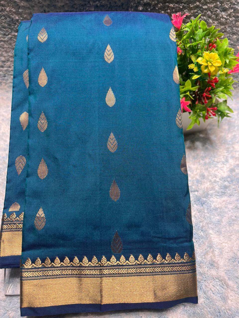 Pure kadial Silk Saree.
