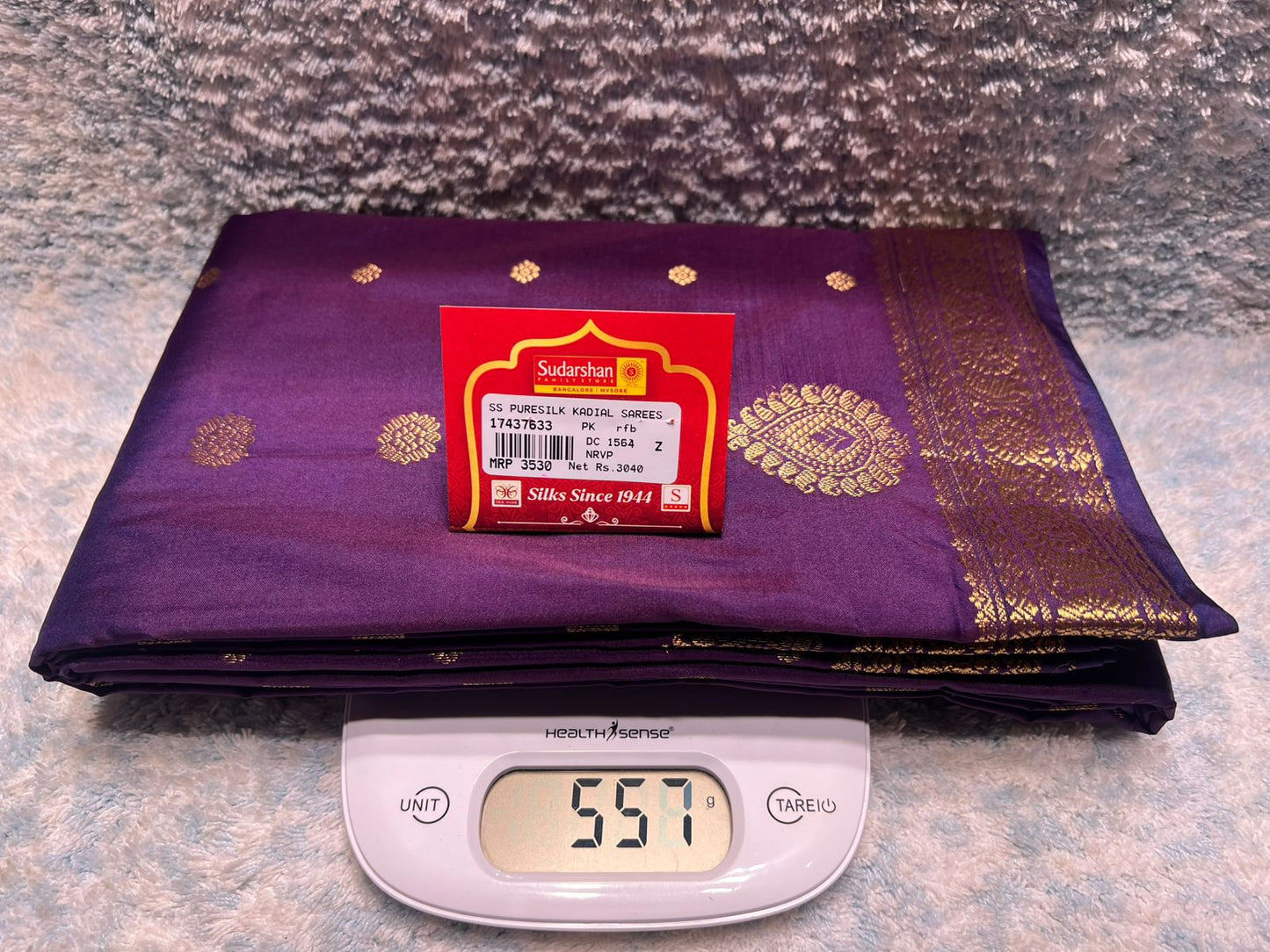 Pure kadial Silk Saree.