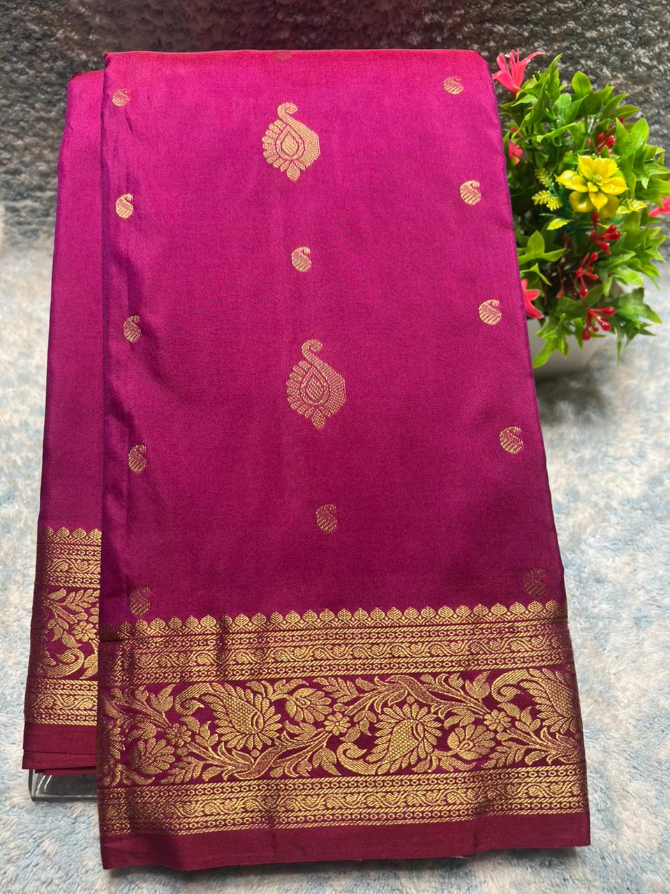 Pure kadial Silk Saree.