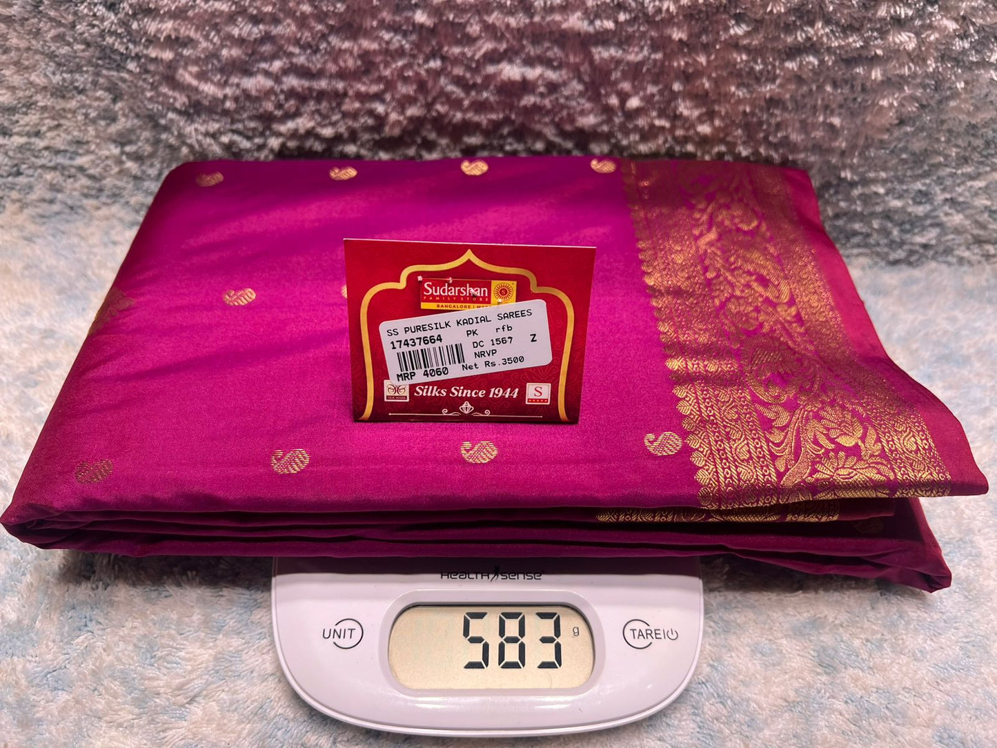 Pure kadial Silk Saree.