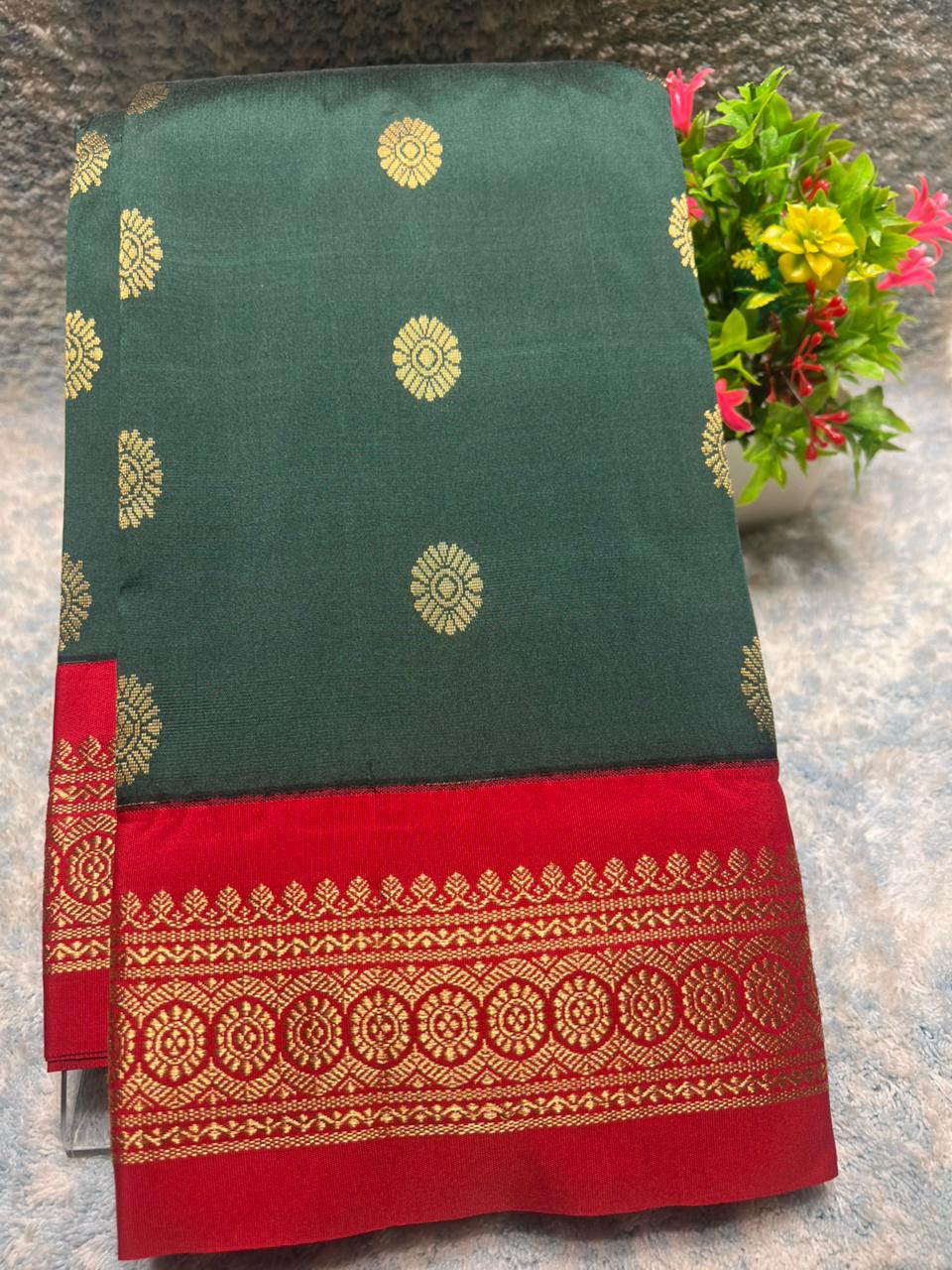 Pure kadial Silk Saree.