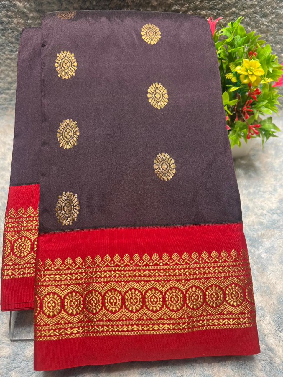 Pure kadial Silk Saree.