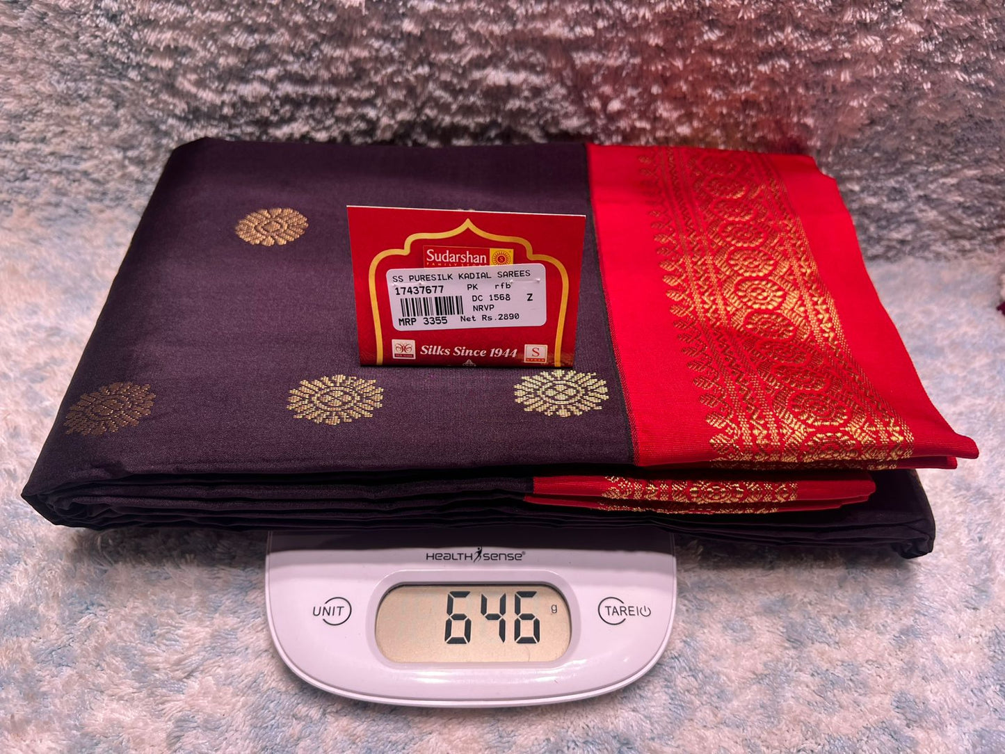 Pure kadial Silk Saree.