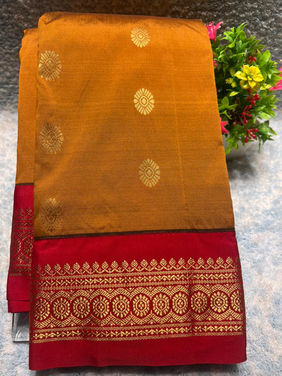 Pure kadial Silk Saree.