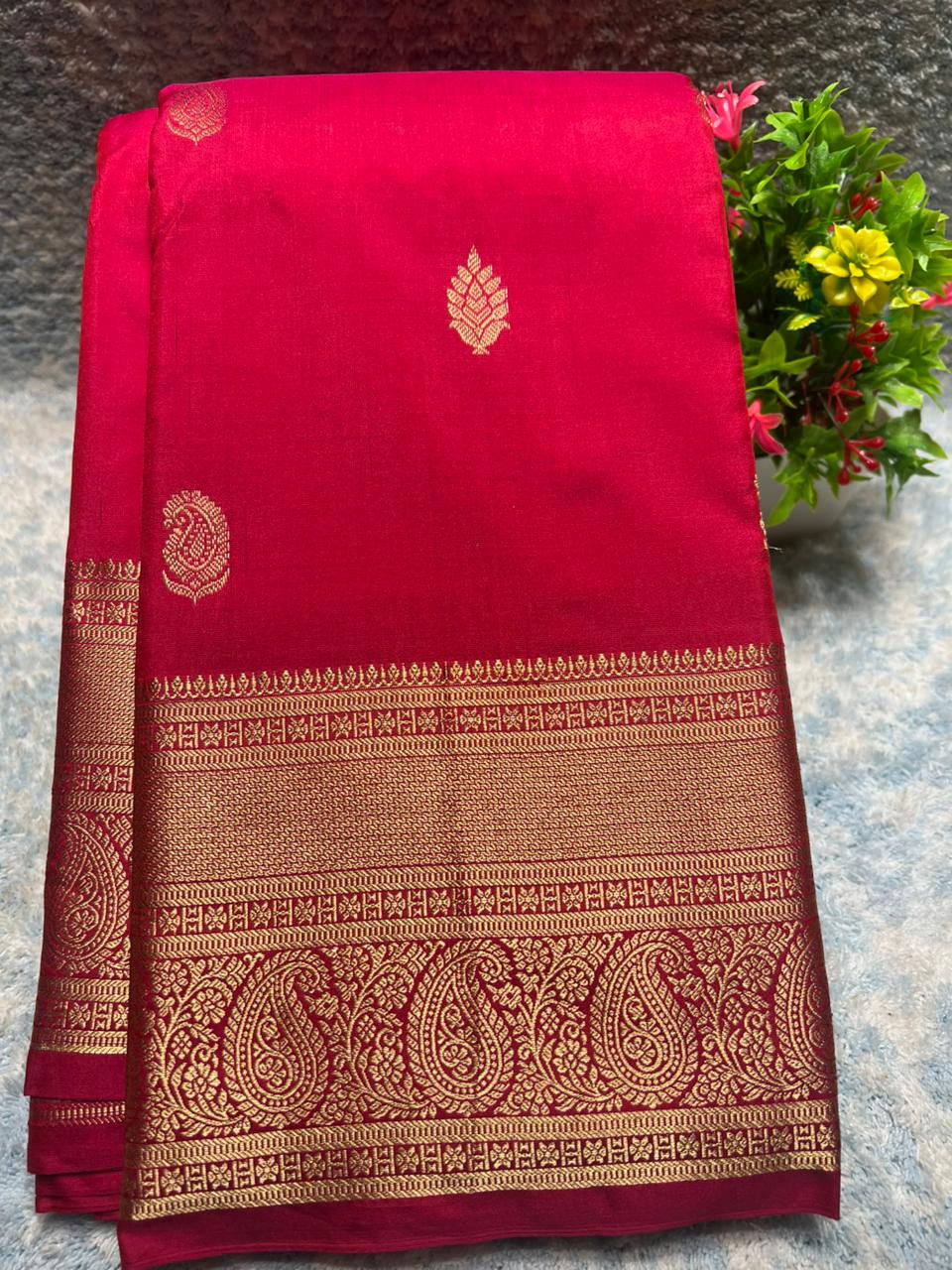 Pure kadial Silk Saree.