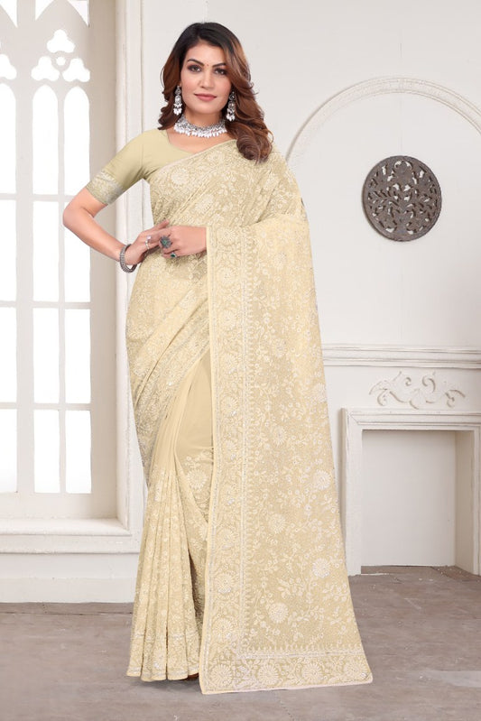 Catalog Designer Georgette Silk Saree