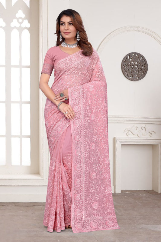 Catalog Designer Georgette Silk Saree