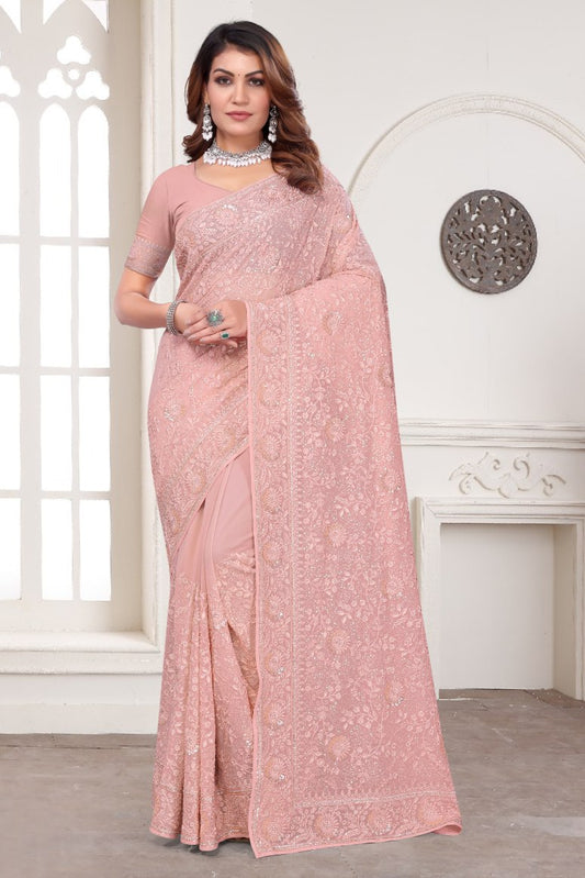Catalog Designer Georgette Silk Saree