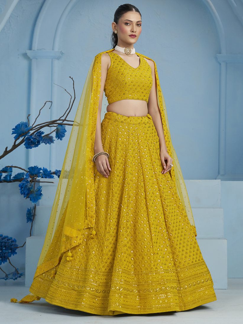 Latest Semi Stitched Lehenga Choli With Dupatta.