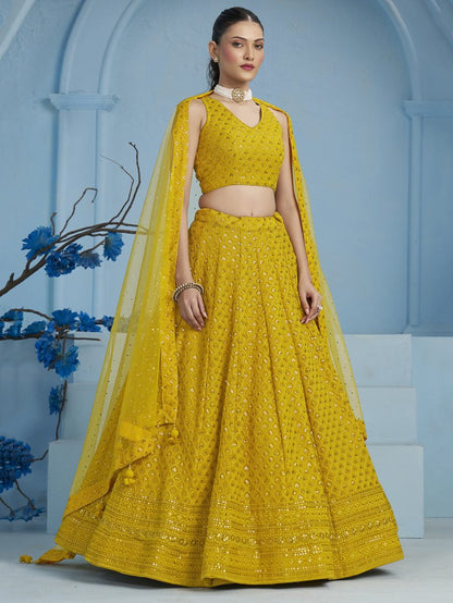 Latest Semi Stitched Lehenga Choli With Dupatta.