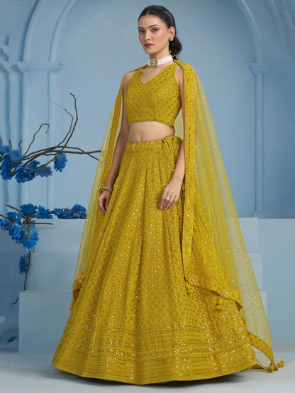 Latest Semi Stitched Lehenga Choli With Dupatta.