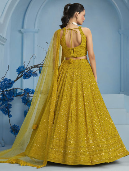 Latest Semi Stitched Lehenga Choli With Dupatta.