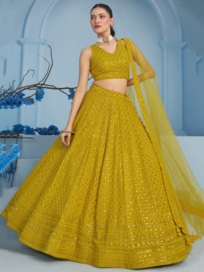 Latest Semi Stitched Lehenga Choli With Dupatta.