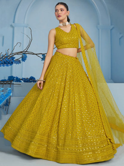 Latest Semi Stitched Lehenga Choli With Dupatta.