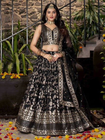 Latest Semi Stitched Lehenga Choli With Dupatta.