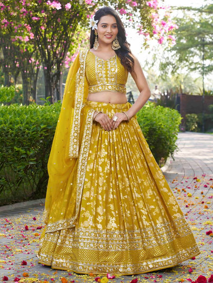 Latest Semi Stitched Lehenga Choli With Dupatta.