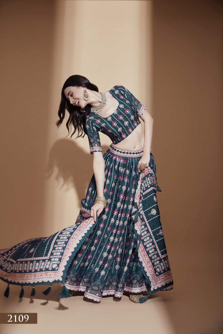 Latest Semi Stitched Lehenga Choli With Dupatta.