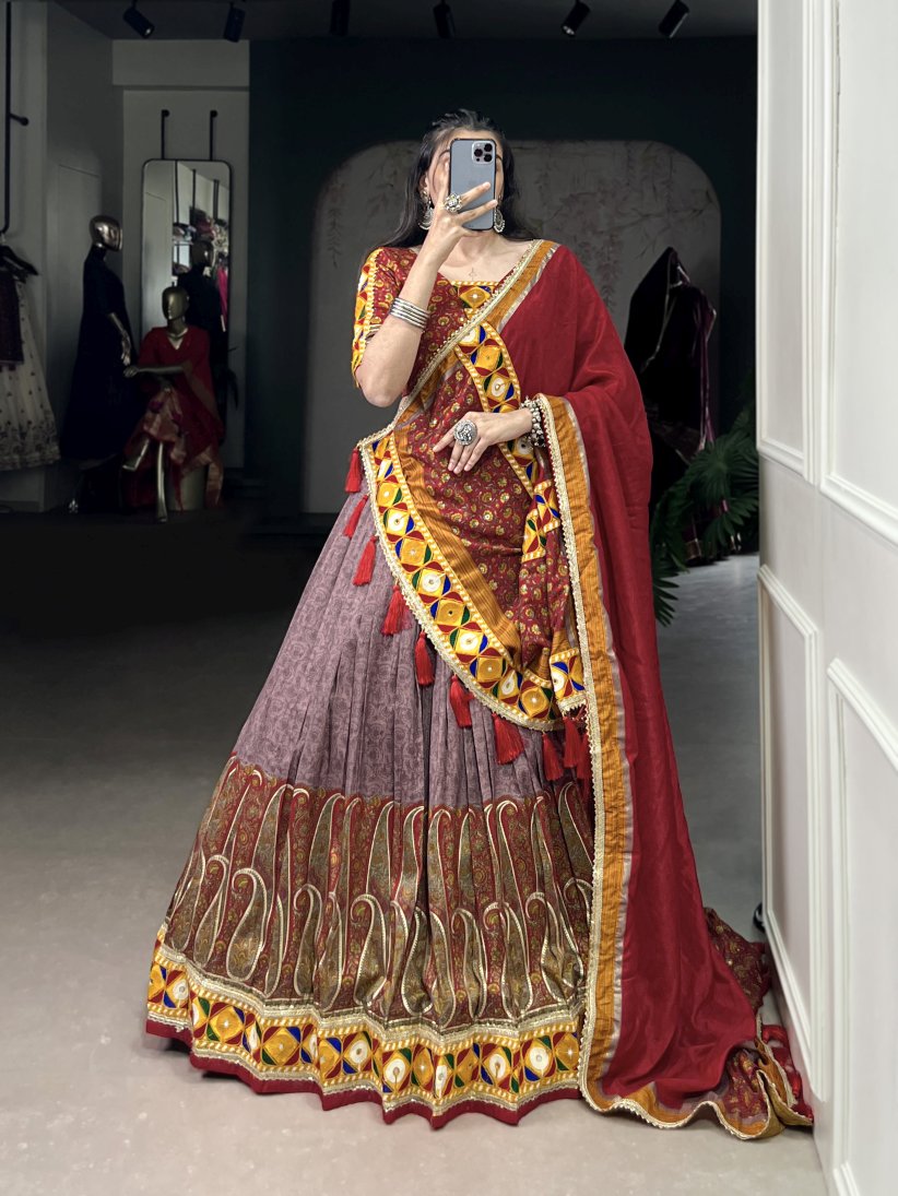 Latest Semi Stitched Lehenga Choli With Dupatta.