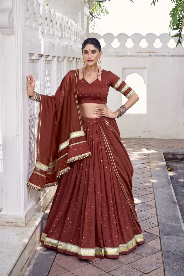 Latest Semi Stitched Lehenga Choli With Dupatta.