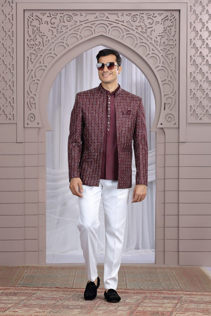 Traditional Men's Classic Jodhpuri Suit