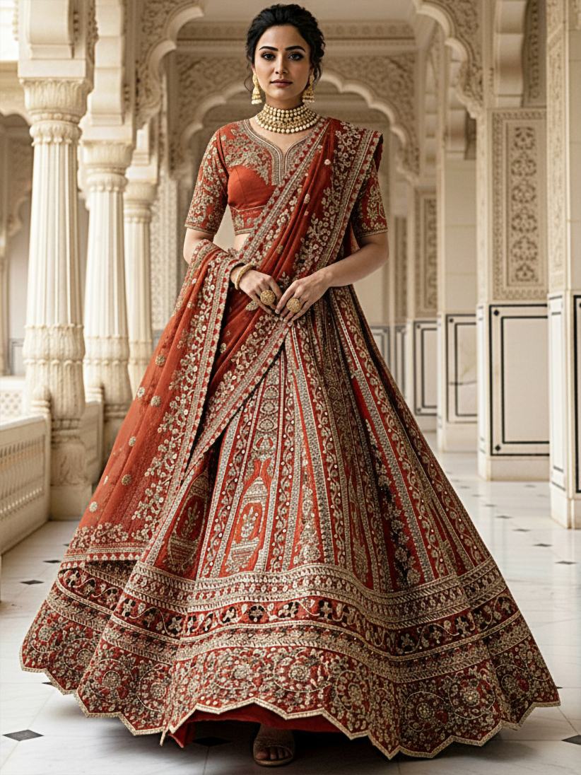 Latest Semi Stitched Lehenga Choli With Dupatta.