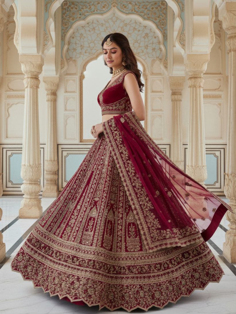 Latest Semi Stitched Lehenga Choli With Dupatta.