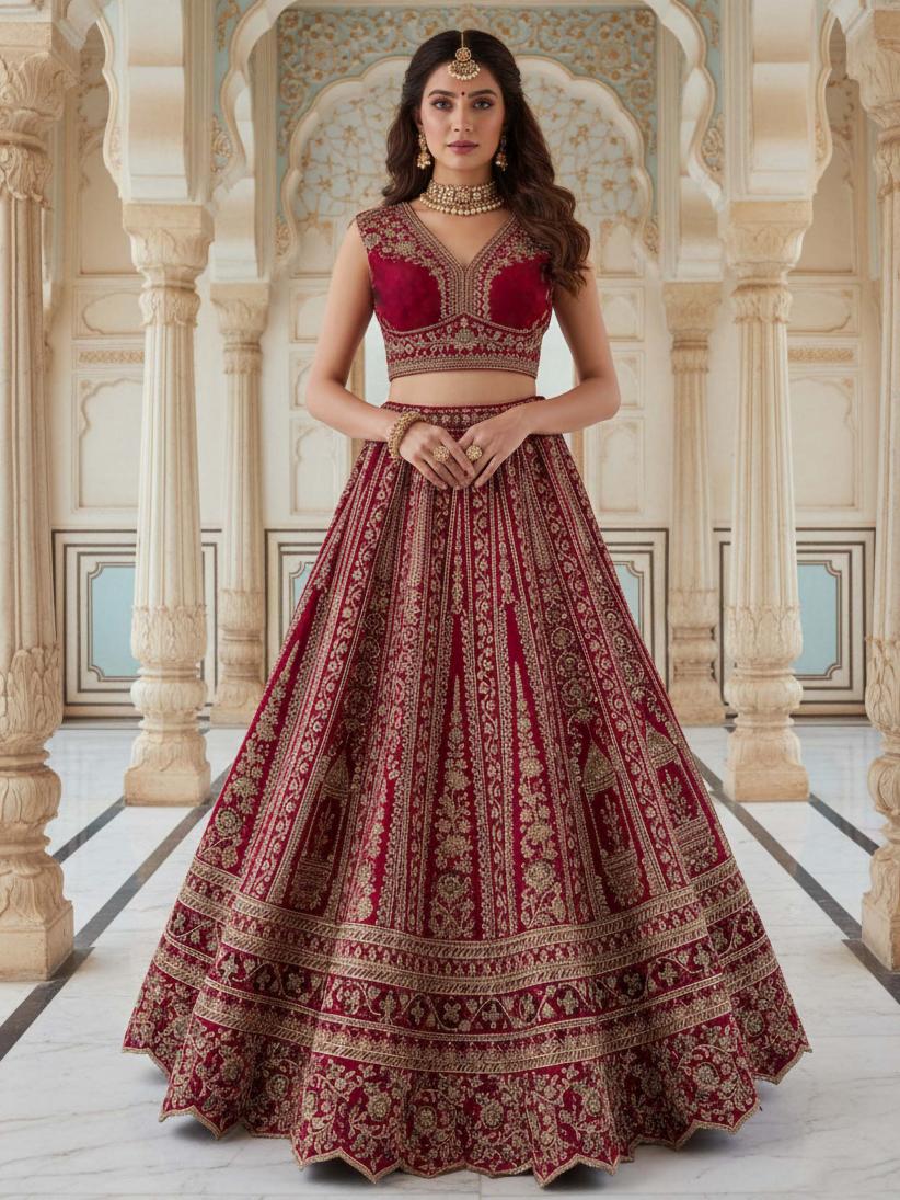 Latest Semi Stitched Lehenga Choli With Dupatta.