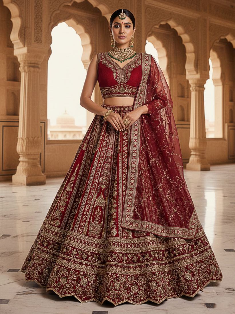 Latest Semi Stitched Lehenga Choli With Dupatta.