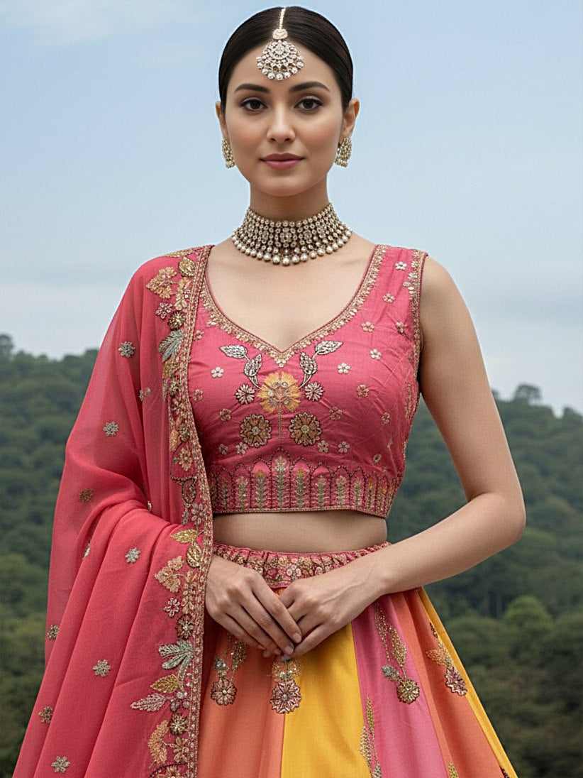 Latest Semi Stitched Lehenga Choli With Dupatta.