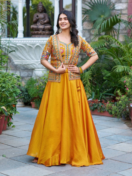 Latest Semi Stitched Lehenga Choli With Dupatta.