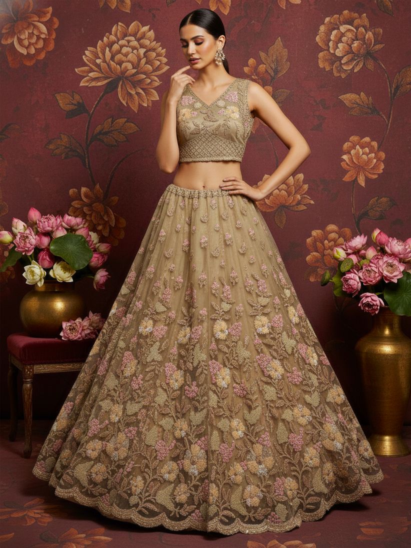 Latest Semi Stitched Lehenga Choli With Dupatta.