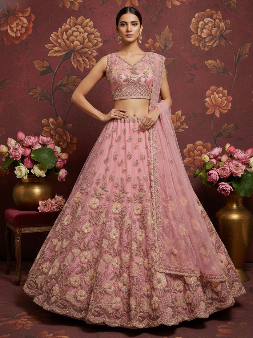 Latest Semi Stitched Lehenga Choli With Dupatta.