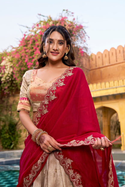 Latest Semi Stitched Lehenga Choli With Dupatta.