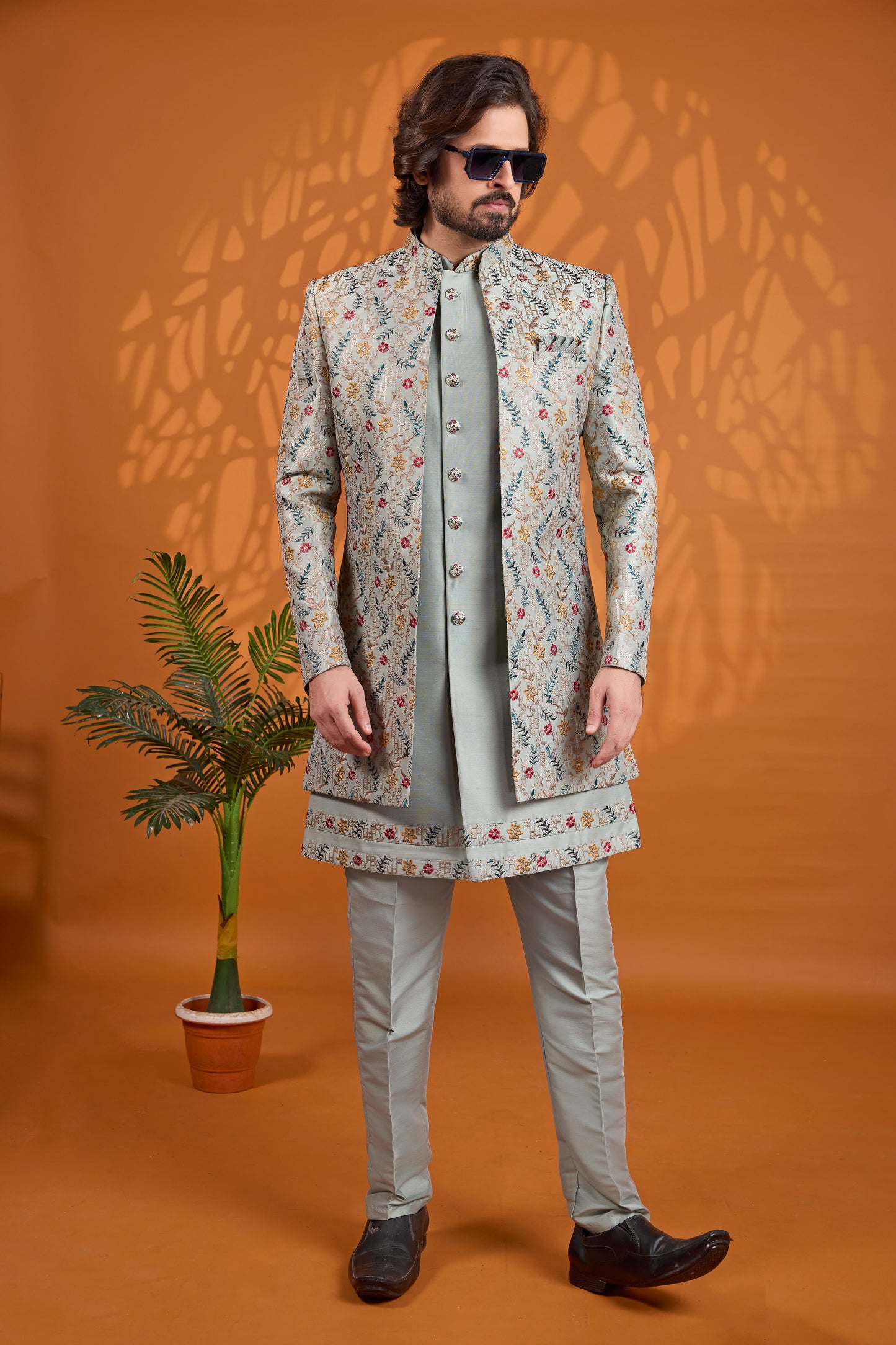 Traditional Indowestren Wear Wedding Sherwani.