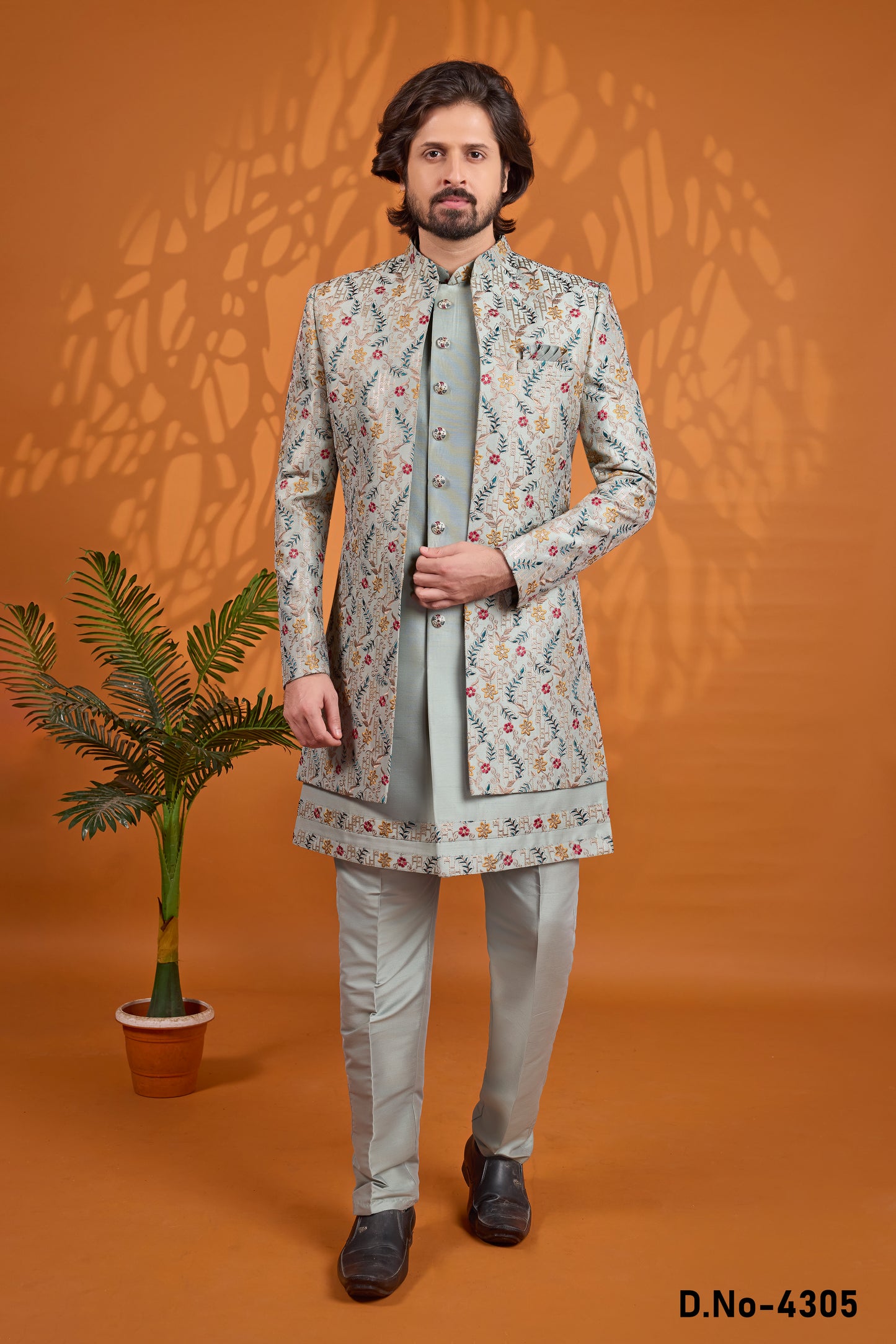 Traditional Indowestren Wear Wedding Sherwani.