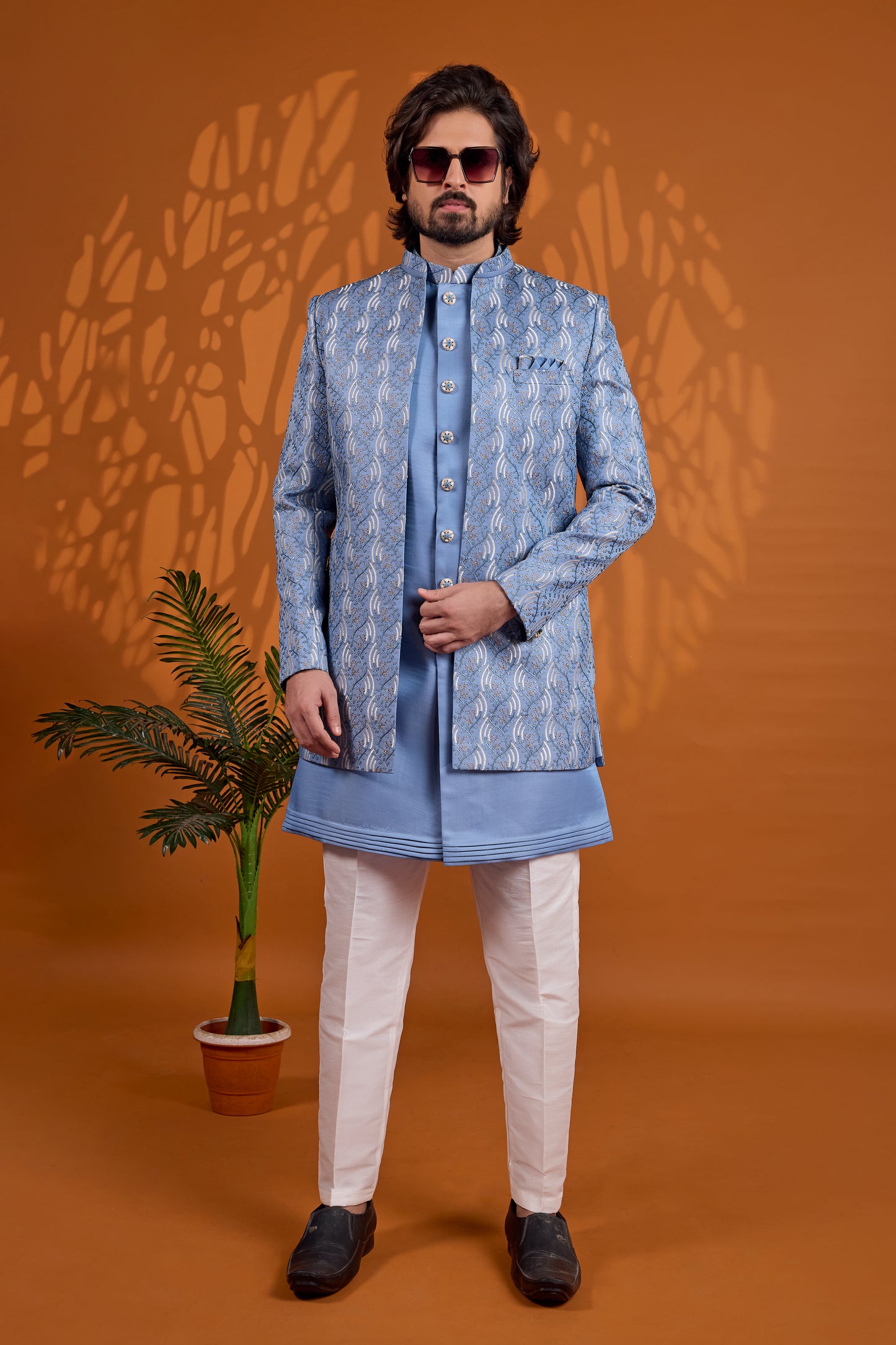 Traditional Indowestren Wear Wedding Sherwani.