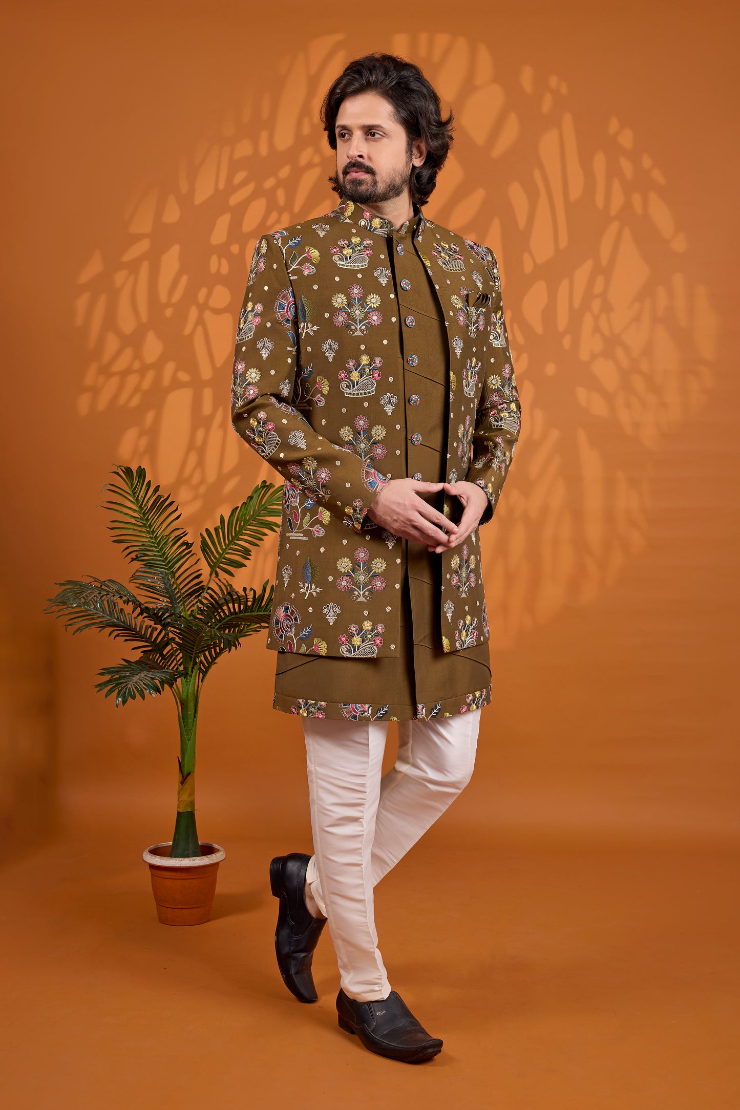 Traditional Indowestren Wear Wedding Sherwani.